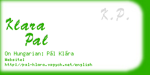 klara pal business card