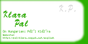 klara pal business card